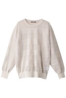 【エリオポール/heliopole】のシアーボーダークルーネックニット 人気、トレンドファッション・服の通販 founy(ファニー) ファッション Fashion レディースファッション Fashion for Women トップス・カットソー Cut & Sew Tops ニット Knit Tops & Sweaters カジュアルプルオーバー・ニットトップス Pullovers & Knit Tops / Casual Pullovers おすすめ Recommended / Our Picks カーディガン Cardigan, Knitwear シアー Sheer, See-Through セットアップ Set-Up, Coordinated Outfit ボーダー Border, Stripe |ID:prp329100004608792