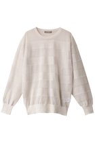 【エリオポール/heliopole】のシアーボーダークルーネックニット ライトグレー|ID: prp329100004608792 ipo3291000000035637476