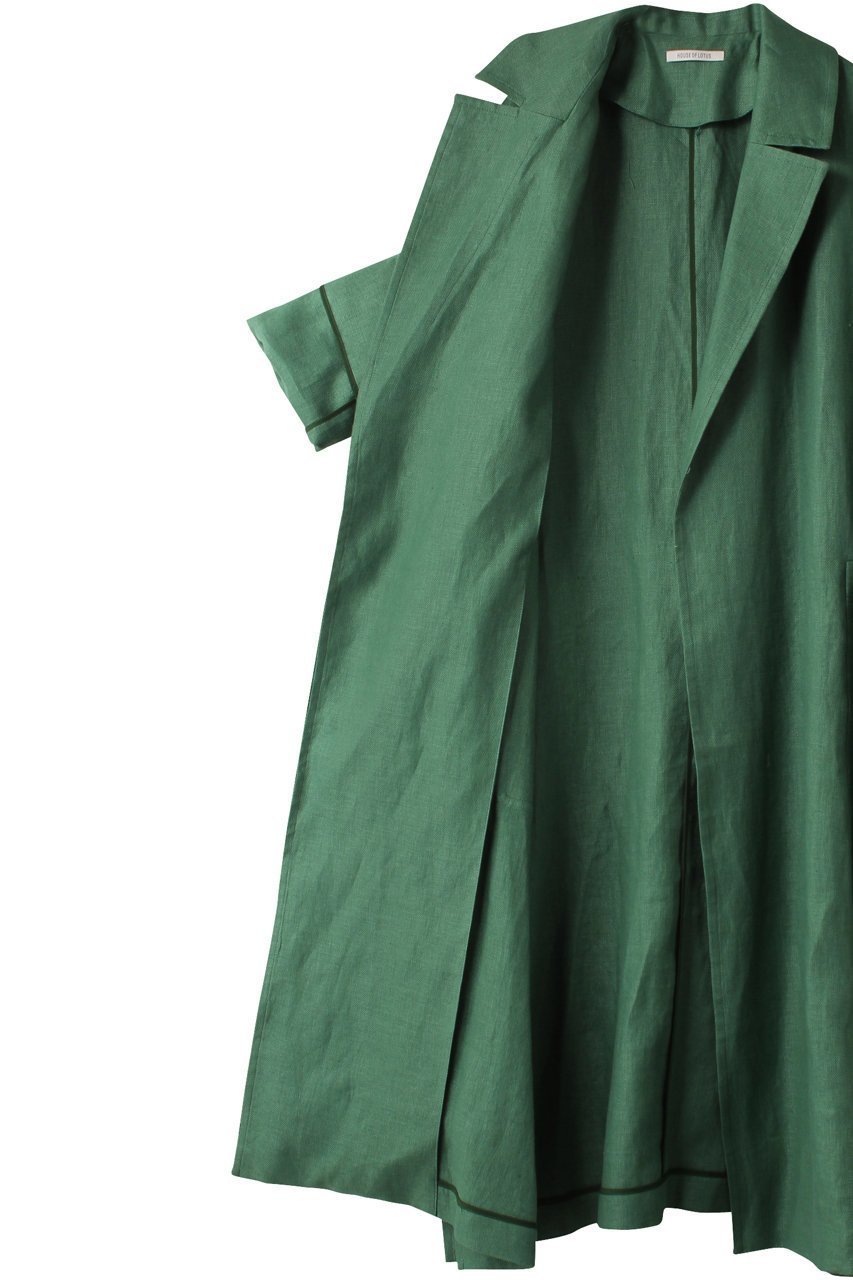 【ハウス オブ ロータス/HOUSE OF LOTUS】のリネンオックスコート 人気、トレンドファッション・服の通販 founy(ファニー) 　ファッション　Fashion　レディースファッション　Fashion for Women　アウター　Coat / Outerwear Collection　コート・ロングコート・ピーコート　Long Coats, Peacoats & More　オックス　Oxford Fabric　スリット　Slit, Slit Detail　リネン　Linen, Linen Fabric　ロング　Long, Long-Length　other-6|ID: prp329100004608793 ipo3291000000032949583