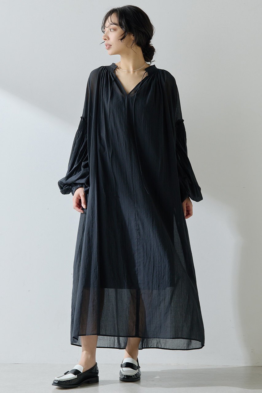 【ウィムガゼット/Whim Gazette】のコットンシフォンワンピース 人気、トレンドファッション・服の通販 founy(ファニー) 　ファッション　Fashion　レディースファッション　Fashion for Women　ワンピース　Dresses　チュニック　Tunic Tops & Dresses　ギャザー　Gathered, Ruffled　シフォン　Chiffon, Lightweight Fabric　チュニック　Tunic, Long Top　ハイネック　High Neck, Mock Neck　フェミニン　Feminine, Girly　フレア　Flare, Flared　ベビー　Baby, Babywear　ロング　Long, Long-Length　新作・新入荷　New Arrivals / New In　長袖　Long Sleeve, Full Sleeve　other-6|ID: prp329100004608794 ipo3291000000032949643