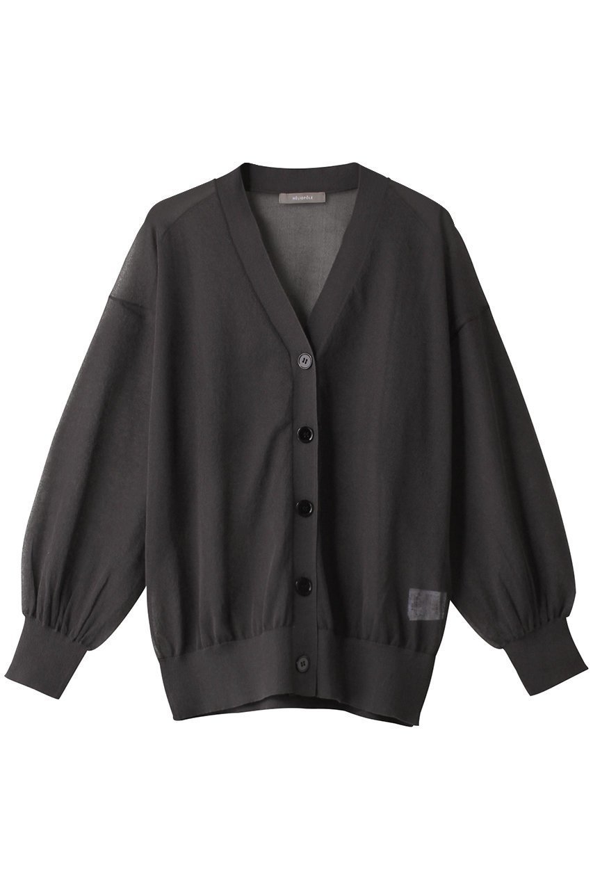 【エリオポール/heliopole】のシアーVネックカーディガン インテリア・キッズ・メンズ・レディースファッション・服の通販 founy(ファニー) 　ファッション　Fashion　レディースファッション　Fashion for Women　トップス・カットソー　Cut & Sew Tops　ニット　Knit Tops & Sweaters　カーディガン・羽織り　Layered Style Cardigans　Vネックトップス　V-Neck Tops / V-Cut Neckline Shirts　おすすめ　Recommended / Our Picks　カーディガン　Cardigan, Knitwear　シアー　Sheer, See-Through　セットアップ　Set-Up, Coordinated Outfit　夏　Summer　春　Spring　S/S・春夏　SS, Spring/Summer, Warm Season　チャコールグレー|ID: prp329100004608797 ipo3291000000032949704