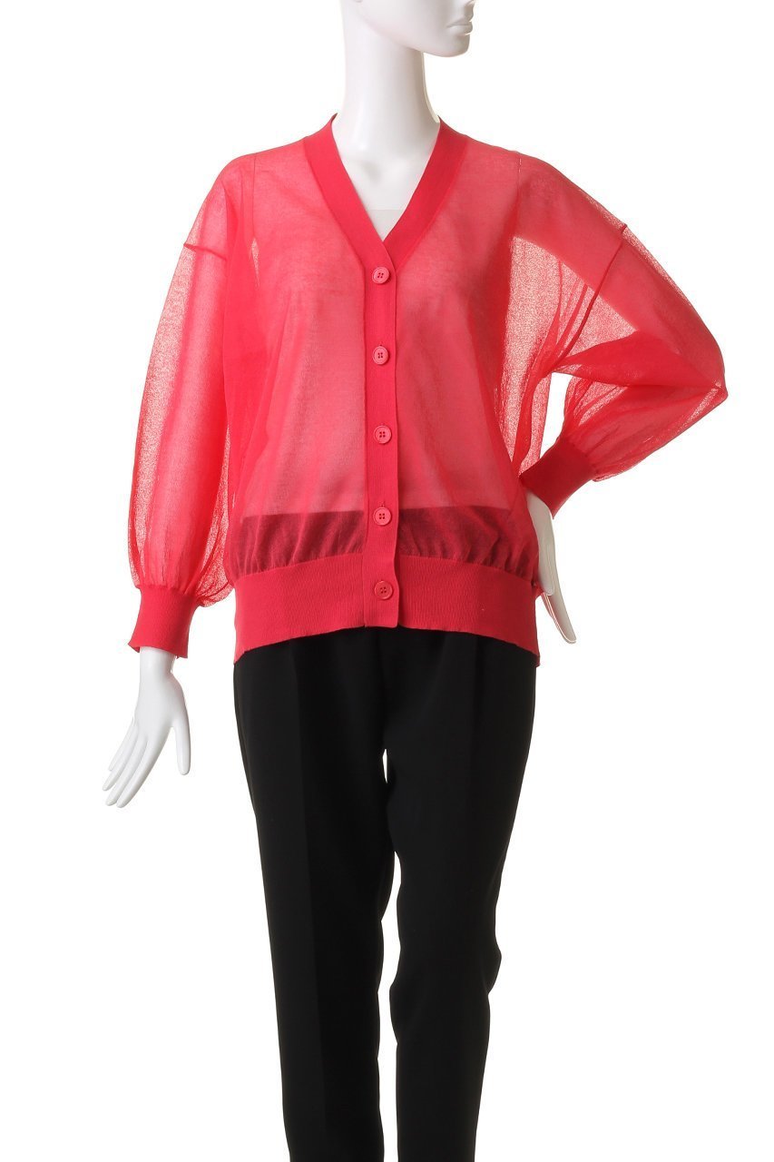 【エリオポール/heliopole】のシアーVネックカーディガン 人気、トレンドファッション・服の通販 founy(ファニー) 　ファッション　Fashion　レディースファッション　Fashion for Women　トップス・カットソー　Cut & Sew Tops　ニット　Knit Tops & Sweaters　カーディガン・羽織り　Layered Style Cardigans　Vネックトップス　V-Neck Tops / V-Cut Neckline Shirts　おすすめ　Recommended / Our Picks　カーディガン　Cardigan, Knitwear　シアー　Sheer, See-Through　セットアップ　Set-Up, Coordinated Outfit　夏　Summer　春　Spring　S/S・春夏　SS, Spring/Summer, Warm Season　other-2|ID: prp329100004608797 ipo3291000000032949716