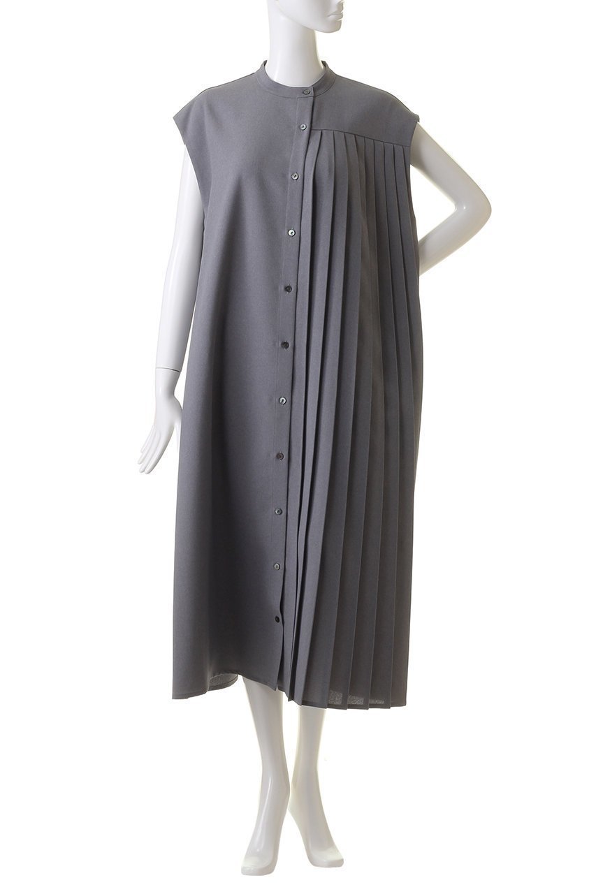 【ミディウミソリッド/MIDIUMISOLID】のasymmetry pleated n/slv OP ワンピース 人気、トレンドファッション・服の通販 founy(ファニー) 　ファッション　Fashion　レディースファッション　Fashion for Women　ワンピース　Dresses　チュニック　Tunic Tops & Dresses　チュニック　Tunic, Long Top　プリーツ　Pleats, Pleated　ロング　Long, Long-Length　other-2|ID: prp329100004608799 ipo3291000000032949742