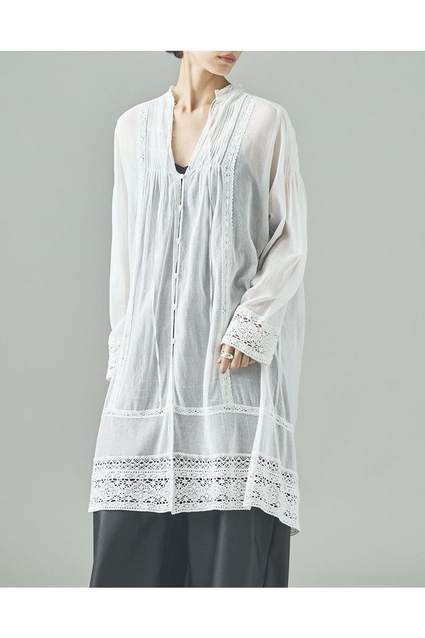 【カレンソロジー/Curensology】のコットンメッシュブラウス 人気、トレンドファッション・服の通販 founy(ファニー) 　ファッション　Fashion　レディースファッション　Fashion for Women　トップス・カットソー　Cut & Sew Tops　シャツ・ブラウス・オフィスカジュアル　Elegant Blouses & Button-Ups　おすすめ　Recommended / Our Picks　インド　Indian Textile　インナー　Innerwear　サテン　Satin, Glossy Fabric　スリーブ　Sleeve, Long Sleeve / Short Sleeve　バランス　Balance, Style Balance　フリル　Frill, Ruffle　メッシュ　Mesh, Net Fabric　ロング　Long, Long-Length　新作・新入荷　New Arrivals / New In　 other-1|ID: prp329100004608802 ipo3291000000032949815