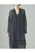 【カレンソロジー/Curensology】のコットンメッシュブラウス ブラック|ID:prp329100004608802