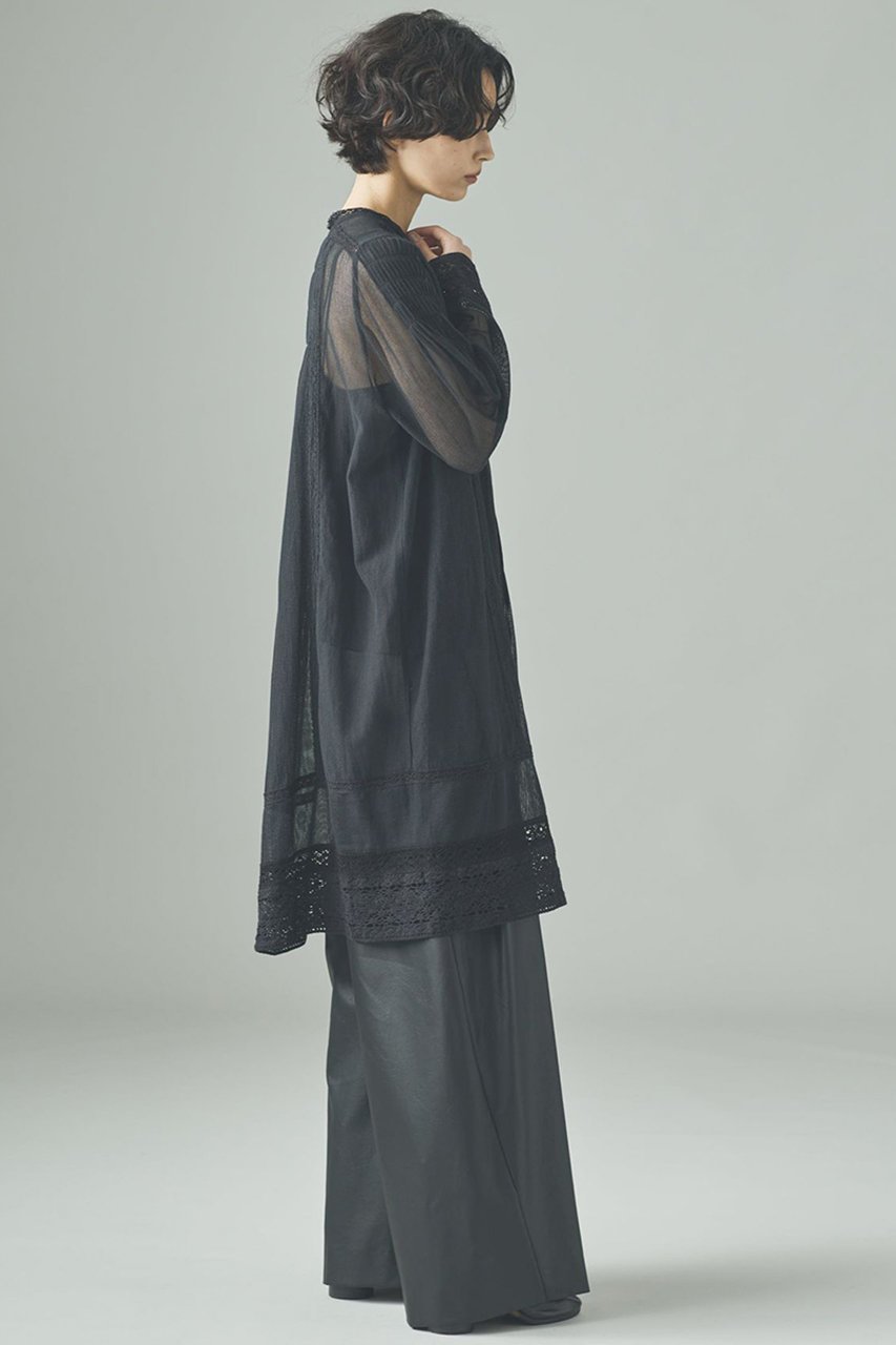 【カレンソロジー/Curensology】のコットンメッシュブラウス 人気、トレンドファッション・服の通販 founy(ファニー) 　ファッション　Fashion　レディースファッション　Fashion for Women　トップス・カットソー　Cut & Sew Tops　シャツ・ブラウス・オフィスカジュアル　Elegant Blouses & Button-Ups　おすすめ　Recommended / Our Picks　インド　Indian Textile　インナー　Innerwear　サテン　Satin, Glossy Fabric　スリーブ　Sleeve, Long Sleeve / Short Sleeve　バランス　Balance, Style Balance　フリル　Frill, Ruffle　メッシュ　Mesh, Net Fabric　ロング　Long, Long-Length　新作・新入荷　New Arrivals / New In　other-6|ID: prp329100004608802 ipo3291000000032949853