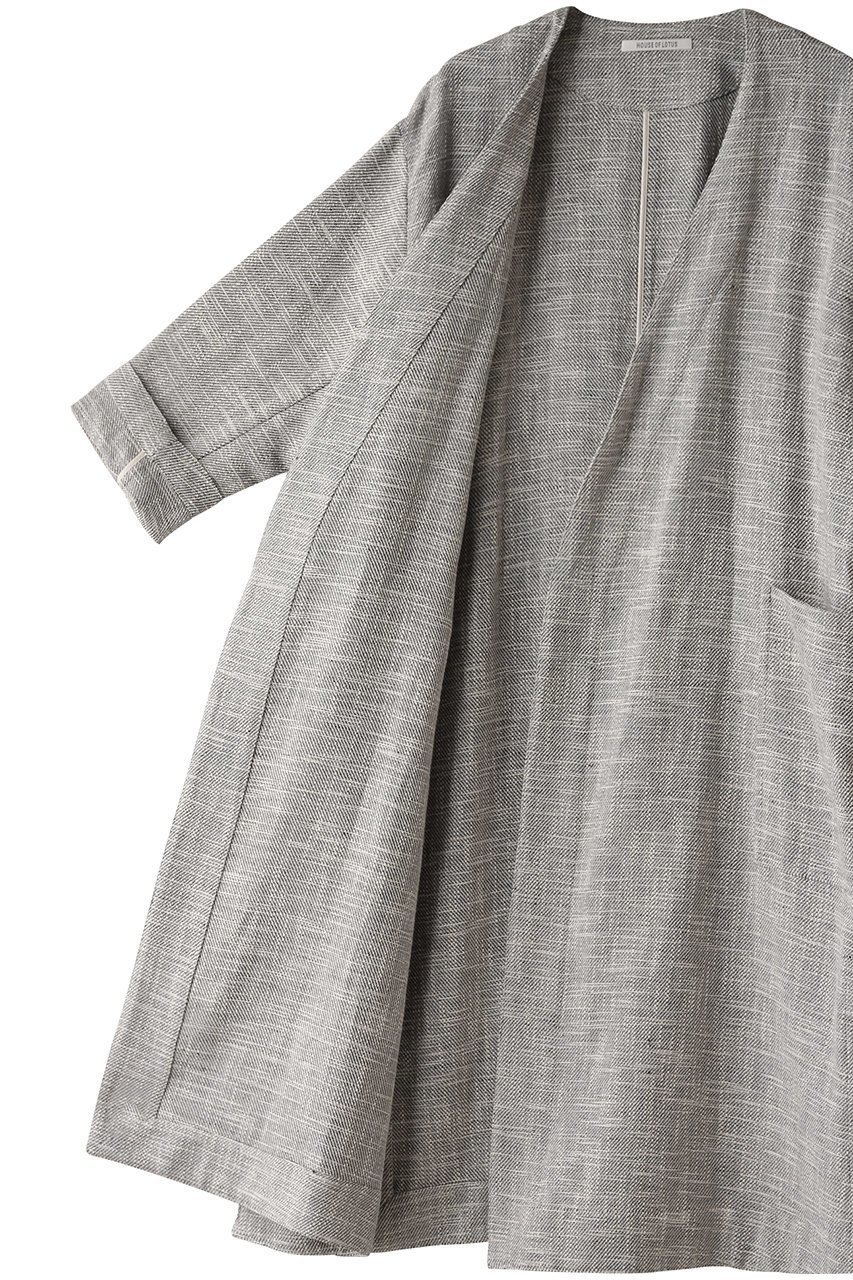 【ハウス オブ ロータス/HOUSE OF LOTUS】のスラブツイルノーカラーコート 人気、トレンドファッション・服の通販 founy(ファニー) 　ファッション　Fashion　レディースファッション　Fashion for Women　アウター　Coat / Outerwear Collection　コート・ロングコート・ピーコート　Long Coats, Peacoats & More　ショルダー　Shoulder, Shoulder Strap　スリット　Slit, Slit Detail　ツイル　Twist, Twisted Detail　ロング　Long, Long-Length　夏　Summer　春　Spring　S/S・春夏　SS, Spring/Summer, Warm Season　other-6|ID: prp329100004608803 ipo3291000000034956207