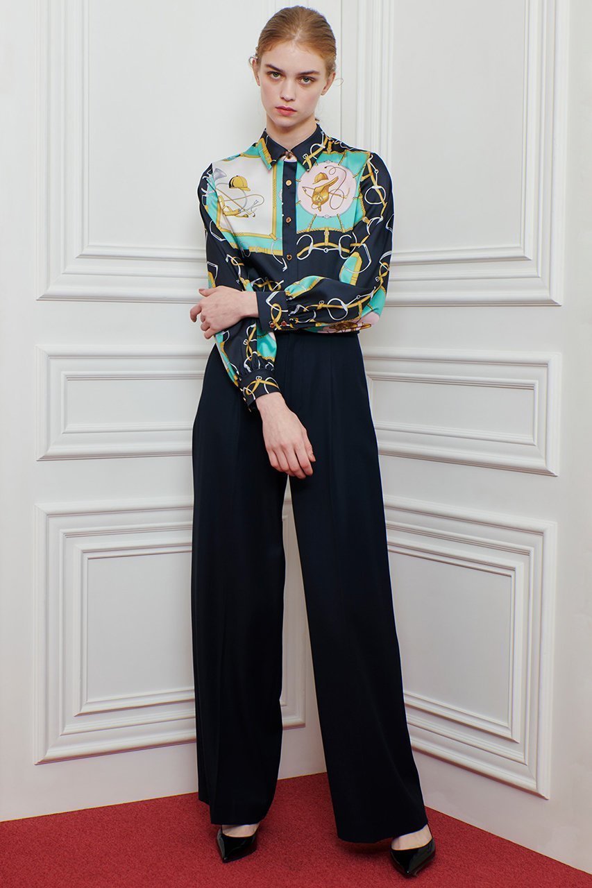 【アルアバイル/allureville】の【Loulou Willoughby】RATTIジョッキープリントシャツブラウス 人気、トレンドファッション・服の通販 founy(ファニー) 　ファッション　Fashion　レディースファッション　Fashion for Women　トップス・カットソー　Cut & Sew Tops　シャツ・ブラウス・オフィスカジュアル　Elegant Blouses & Button-Ups　イタリア　Italy　シンプル　Simple, Minimal　スリーブ　Sleeve, Long Sleeve / Short Sleeve　セットアップ　Set-Up, Coordinated Outfit　バランス　Balance, Style Balance　フレア　Flare, Flared　プリント　Print, Printed Pattern　モチーフ　Motif, Design Theme　ロング　Long, Long-Length　other-6|ID: prp329100004608808 ipo3291000000035964090