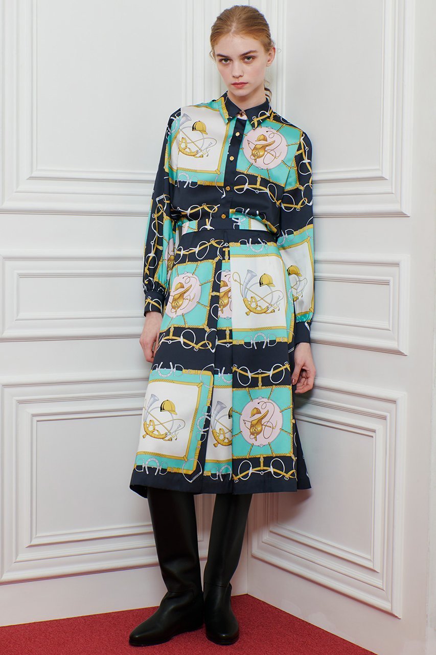 【アルアバイル/allureville】の【Loulou Willoughby】RATTIジョッキープリントシャツブラウス 人気、トレンドファッション・服の通販 founy(ファニー) 　ファッション　Fashion　レディースファッション　Fashion for Women　トップス・カットソー　Cut & Sew Tops　シャツ・ブラウス・オフィスカジュアル　Elegant Blouses & Button-Ups　イタリア　Italy　シンプル　Simple, Minimal　スリーブ　Sleeve, Long Sleeve / Short Sleeve　セットアップ　Set-Up, Coordinated Outfit　バランス　Balance, Style Balance　フレア　Flare, Flared　プリント　Print, Printed Pattern　モチーフ　Motif, Design Theme　ロング　Long, Long-Length　other-7|ID: prp329100004608808 ipo3291000000035964091