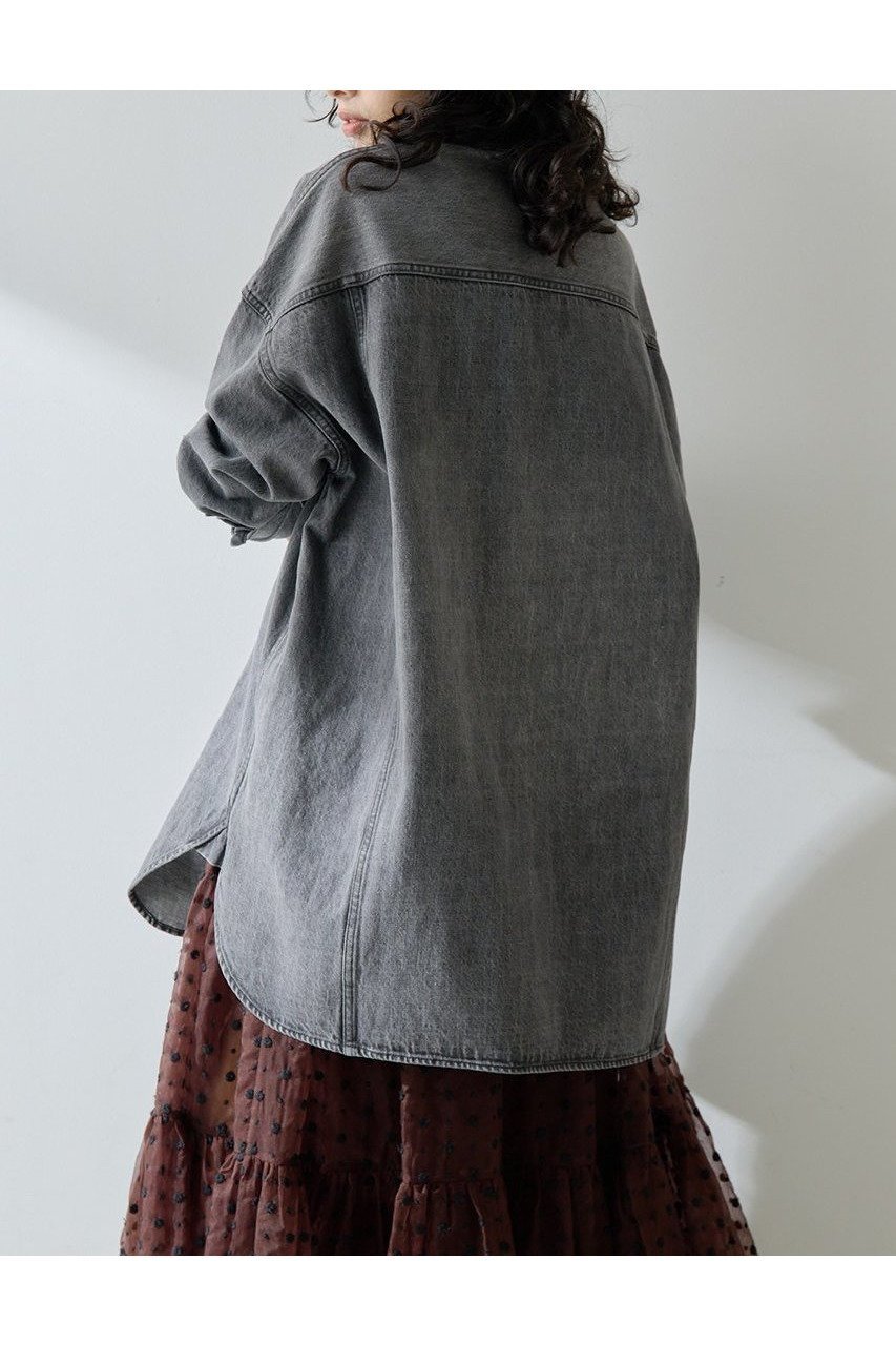 【ウィムガゼット/Whim Gazette】のコットンヘンプデニムオーバーシャツ 人気、トレンドファッション・服の通販 founy(ファニー) 　ファッション　Fashion　レディースファッション　Fashion for Women　トップス・カットソー　Cut & Sew Tops　シャツ・ブラウス・オフィスカジュアル　Elegant Blouses & Button-Ups　スリーブ　Sleeve, Long Sleeve / Short Sleeve　デニム　Denim, Jeans Material　ドレープ　Drape, Draping Fabric　フラップ　Flap, Flap Pocket　ポケット　Pocket, Pocket Detail　ユーズド　Used, Vintage-Look　ロング　Long, Long-Length　吸水　Absorbent, Quick-Dry　定番　Standard, Basic Item　新作・新入荷　New Arrivals / New In　other-4|ID: prp329100004608810 ipo3291000000032950083