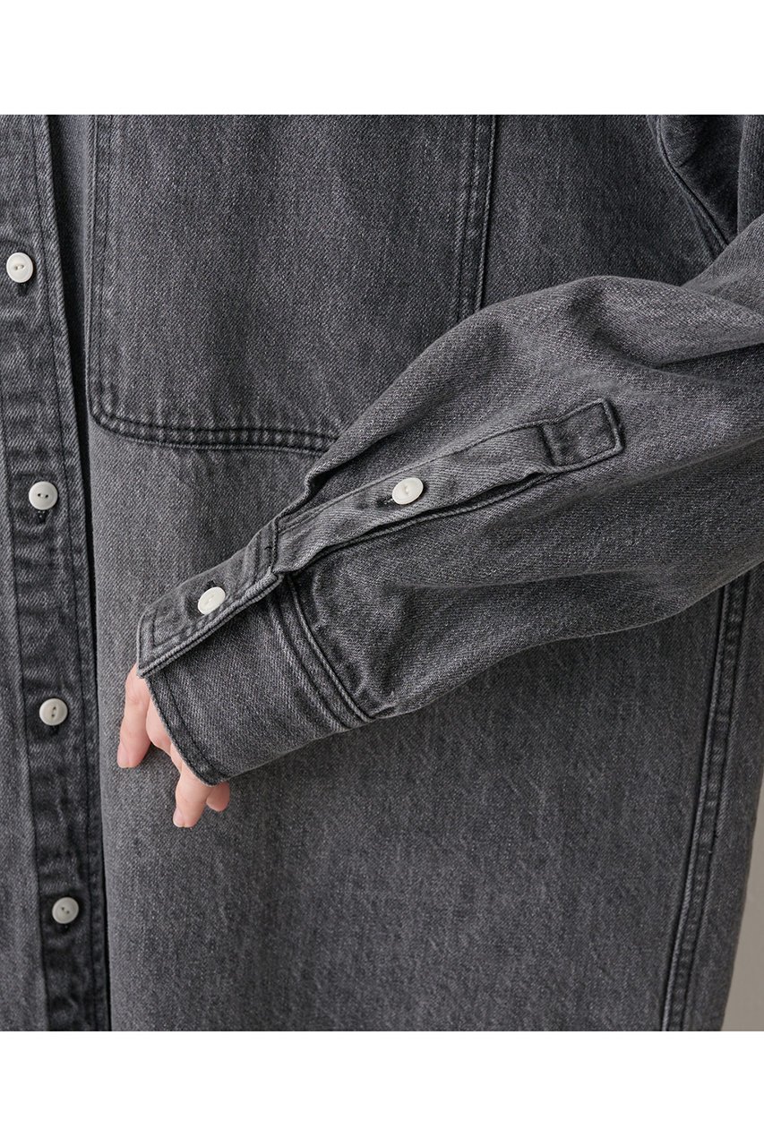 【ウィムガゼット/Whim Gazette】のコットンヘンプデニムオーバーシャツ 人気、トレンドファッション・服の通販 founy(ファニー) 　ファッション　Fashion　レディースファッション　Fashion for Women　トップス・カットソー　Cut & Sew Tops　シャツ・ブラウス・オフィスカジュアル　Elegant Blouses & Button-Ups　スリーブ　Sleeve, Long Sleeve / Short Sleeve　デニム　Denim, Jeans Material　ドレープ　Drape, Draping Fabric　フラップ　Flap, Flap Pocket　ポケット　Pocket, Pocket Detail　ユーズド　Used, Vintage-Look　ロング　Long, Long-Length　吸水　Absorbent, Quick-Dry　定番　Standard, Basic Item　other-8|ID: prp329100004608810 ipo3291000000035740467