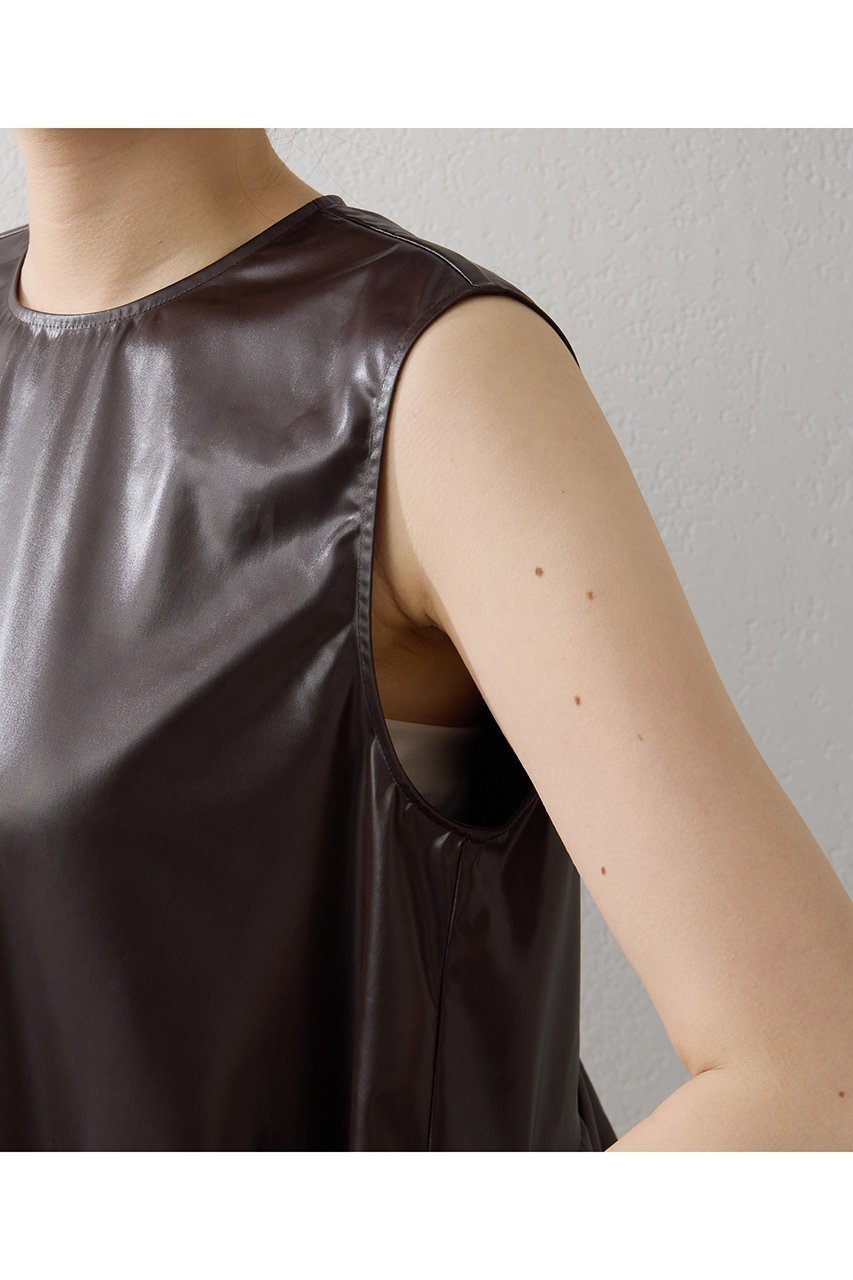 【ウィムガゼット/Whim Gazette】のギャザーノースリーブブラウス 人気、トレンドファッション・服の通販 founy(ファニー) 　ファッション　Fashion　レディースファッション　Fashion for Women　トップス・カットソー　Cut & Sew Tops　キャミソール&ノースリーブ　Camisoles & Sleeveless Tops　シャツ・ブラウス・オフィスカジュアル　Elegant Blouses & Button-Ups　ギャザー　Gathered, Ruffled　サテン　Satin, Glossy Fabric　シンプル　Simple, Minimal　タイトスカート　Pencil Skirt, Tight Skirt　ノースリーブ　Sleeveless, No-Sleeve　ボトム　Bottoms, Lower Wear　マニッシュ　Mannish, Boyish　ワイド　Wide, Wide Fit　エレガント 上品　Elegant　other-8|ID: prp329100004608811 ipo3291000000035740489