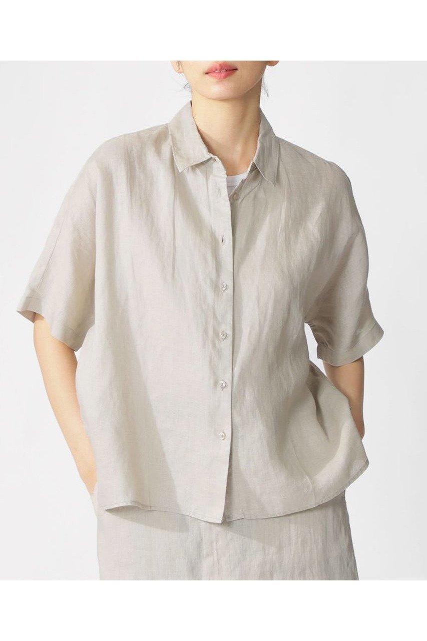 【エコアルフ/ECOALF】のMELANIA シャツ / MELANIA SHIRT WOMAN 人気、トレンドファッション・服の通販 founy(ファニー) 　ファッション　Fashion　レディースファッション　Fashion for Women　トップス・カットソー　Cut & Sew Tops　シャツ・ブラウス・オフィスカジュアル　Elegant Blouses & Button-Ups　なめらか　Smooth, Silky Texture　コンパクト　Compact, Small Size　ショート　Short, Short Length　スリーブ　Sleeve, Long Sleeve / Short Sleeve　トレンド　Trend, Trending Now　フィット　Fit, Slim Fit　リネン　Linen, Linen Fabric　リラックス　Relax, Relaxed Fit　半袖　Short Sleeve, Half Sleeve　夏　Summer　新作・新入荷　New Arrivals / New In　other-2|ID: prp329100004608818 ipo3291000000032950293