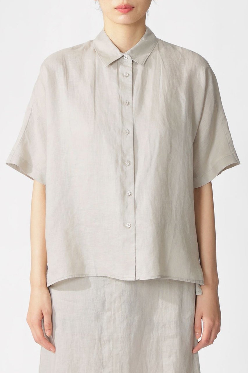 【エコアルフ/ECOALF】のMELANIA シャツ / MELANIA SHIRT WOMAN 人気、トレンドファッション・服の通販 founy(ファニー) 　ファッション　Fashion　レディースファッション　Fashion for Women　トップス・カットソー　Cut & Sew Tops　シャツ・ブラウス・オフィスカジュアル　Elegant Blouses & Button-Ups　なめらか　Smooth, Silky Texture　コンパクト　Compact, Small Size　ショート　Short, Short Length　スリーブ　Sleeve, Long Sleeve / Short Sleeve　トレンド　Trend, Trending Now　フィット　Fit, Slim Fit　リネン　Linen, Linen Fabric　リラックス　Relax, Relaxed Fit　半袖　Short Sleeve, Half Sleeve　夏　Summer　other-3|ID: prp329100004608818 ipo3291000000034955092