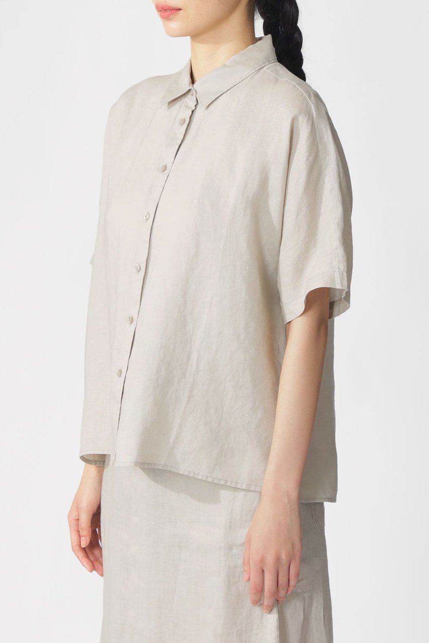 【エコアルフ/ECOALF】のMELANIA シャツ / MELANIA SHIRT WOMAN 人気、トレンドファッション・服の通販 founy(ファニー) 　ファッション　Fashion　レディースファッション　Fashion for Women　トップス・カットソー　Cut & Sew Tops　シャツ・ブラウス・オフィスカジュアル　Elegant Blouses & Button-Ups　なめらか　Smooth, Silky Texture　コンパクト　Compact, Small Size　ショート　Short, Short Length　スリーブ　Sleeve, Long Sleeve / Short Sleeve　トレンド　Trend, Trending Now　フィット　Fit, Slim Fit　リネン　Linen, Linen Fabric　リラックス　Relax, Relaxed Fit　半袖　Short Sleeve, Half Sleeve　夏　Summer　other-4|ID: prp329100004608818 ipo3291000000035690374
