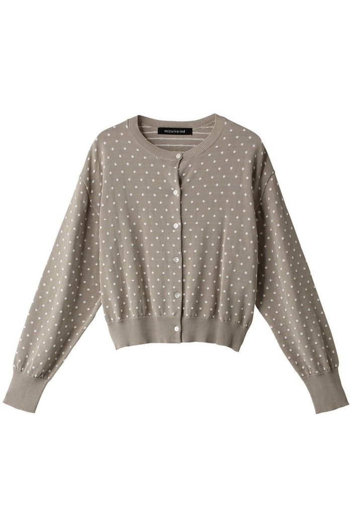 【ミズイロ インド/mizuiro ind】のdots JQ crew neck C/D カーディガン インテリア・キッズ・メンズ・レディースファッション・服の通販 founy(ファニー) https://founy.com/ ファッション Fashion レディースファッション Fashion for Women トップス・カットソー Cut & Sew Tops ニット Knit Tops & Sweaters カーディガン・羽織り Layered Style Cardigans カーディガン Cardigan, Knitwear ショート Short, Short Length トレンド Trend, Trending Now ドット Polka Dot, Dot Pattern フェミニン Feminine, Girly |ID: prp329100004608819 ipo3291000000032950278