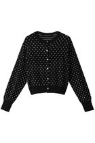 【ミズイロ インド/mizuiro ind】のdots JQ crew neck C/D カーディガン ブラック|ID: prp329100004608819 ipo3291000000032950289