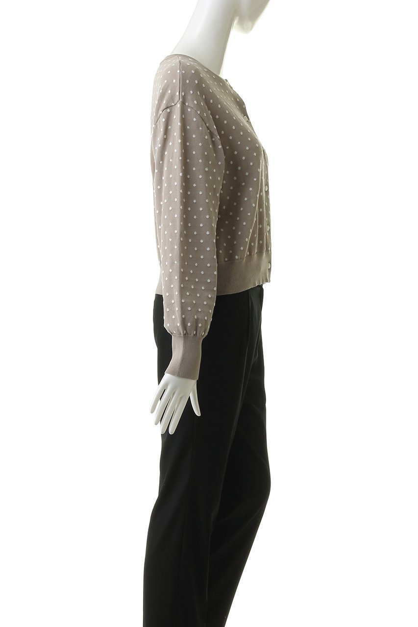 【ミズイロ インド/mizuiro ind】のdots JQ crew neck C/D カーディガン 人気、トレンドファッション・服の通販 founy(ファニー) 　ファッション　Fashion　レディースファッション　Fashion for Women　トップス・カットソー　Cut & Sew Tops　ニット　Knit Tops & Sweaters　カーディガン・羽織り　Layered Style Cardigans　カーディガン　Cardigan, Knitwear　ショート　Short, Short Length　トレンド　Trend, Trending Now　ドット　Polka Dot, Dot Pattern　フェミニン　Feminine, Girly　other-3|ID: prp329100004608819 ipo3291000000032950299