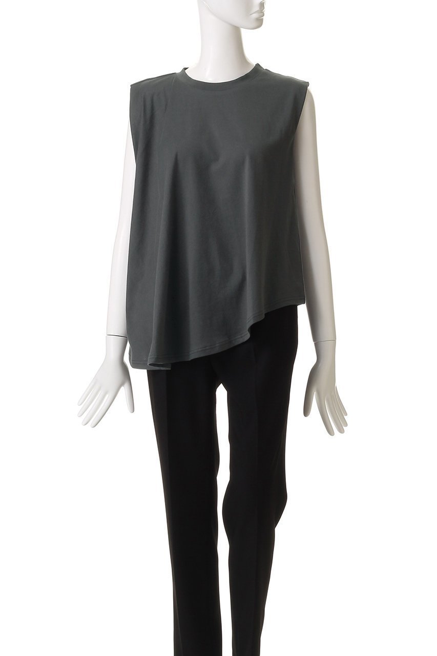 【ミズイロ インド/mizuiro ind】のc/neck asymmetry PO プルオーバー 人気、トレンドファッション・服の通販 founy(ファニー) 　ファッション　Fashion　レディースファッション　Fashion for Women　トップス・カットソー　Cut & Sew Tops　キャミソール&ノースリーブ　Camisoles & Sleeveless Tops　シャツ・ブラウス・オフィスカジュアル　Elegant Blouses & Button-Ups　カジュアルプルオーバー・ニットトップス　Pullovers & Knit Tops / Casual Pullovers　カットソー　Cut and Sewn Top　ノースリーブ　Sleeveless, No-Sleeve　新作・新入荷　New Arrivals / New In　other-2|ID: prp329100004608820 ipo3291000000032950342