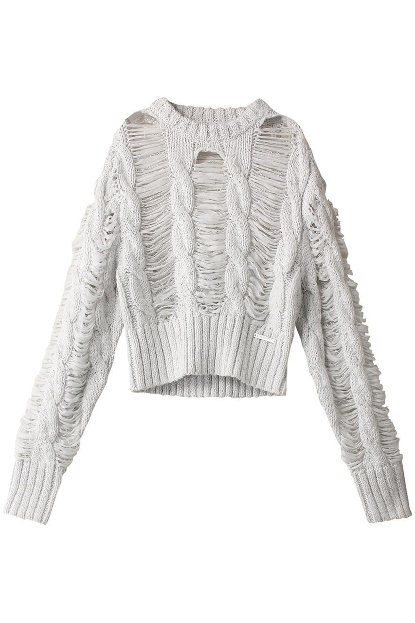 【プランク プロジェクト/PRANK PROJECT】のラメケーブルニットプルオーバー / Lame Cable Knit Pullover インテリア・キッズ・メンズ・レディースファッション・服の通販 founy(ファニー) 　ファッション　Fashion　レディースファッション　Fashion for Women　トップス・カットソー　Cut & Sew Tops　ニット　Knit Tops & Sweaters　カジュアルプルオーバー・ニットトップス　Pullovers & Knit Tops / Casual Pullovers　おすすめ　Recommended / Our Picks　バランス　Balance, Style Balance　WHT(ホワイト)|ID: prp329100004608822 ipo3291000000036029951