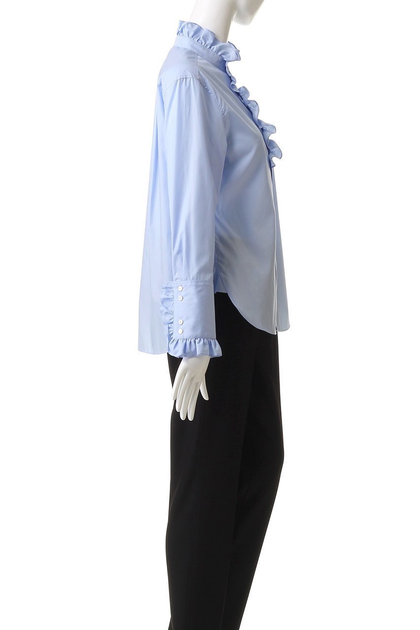 【ニアー ニッポン/near.nippon】のフリルシャツ 人気、トレンドファッション・服の通販 founy(ファニー) 　ファッション　Fashion　レディースファッション　Fashion for Women　トップス・カットソー　Cut & Sew Tops　シャツ・ブラウス・オフィスカジュアル　Elegant Blouses & Button-Ups　2025年　2025　2025-2026秋冬・A/W　Autumn/Winter 2025–26 AW25–26　おすすめ　Recommended / Our Picks　なめらか　Smooth, Silky Texture　シルク　Silk, 100% Silk　ジャケット　Jacket, Outerwear　スリーブ　Sleeve, Long Sleeve / Short Sleeve　バランス　Balance, Style Balance　フリル　Frill, Ruffle　ブロード　Broadcloth, Fine Cotton　ロング　Long, Long-Length　エレガント 上品　Elegant　A/W・秋冬　Autumn/Winter　other-3|ID: prp329100004608826 ipo3291000000032950456