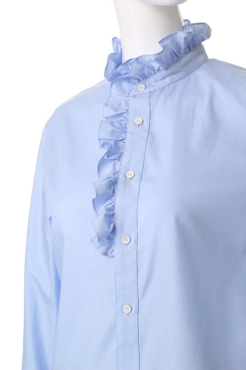 【ニアー ニッポン/near.nippon】のフリルシャツ 人気、トレンドファッション・服の通販 founy(ファニー) 　ファッション　Fashion　レディースファッション　Fashion for Women　トップス・カットソー　Cut & Sew Tops　シャツ・ブラウス・オフィスカジュアル　Elegant Blouses & Button-Ups　2025年　2025　2025-2026秋冬・A/W　Autumn/Winter 2025–26 AW25–26　おすすめ　Recommended / Our Picks　なめらか　Smooth, Silky Texture　シルク　Silk, 100% Silk　ジャケット　Jacket, Outerwear　スリーブ　Sleeve, Long Sleeve / Short Sleeve　バランス　Balance, Style Balance　フリル　Frill, Ruffle　ブロード　Broadcloth, Fine Cotton　ロング　Long, Long-Length　エレガント 上品　Elegant　A/W・秋冬　Autumn/Winter　other-5|ID: prp329100004608826 ipo3291000000032950464