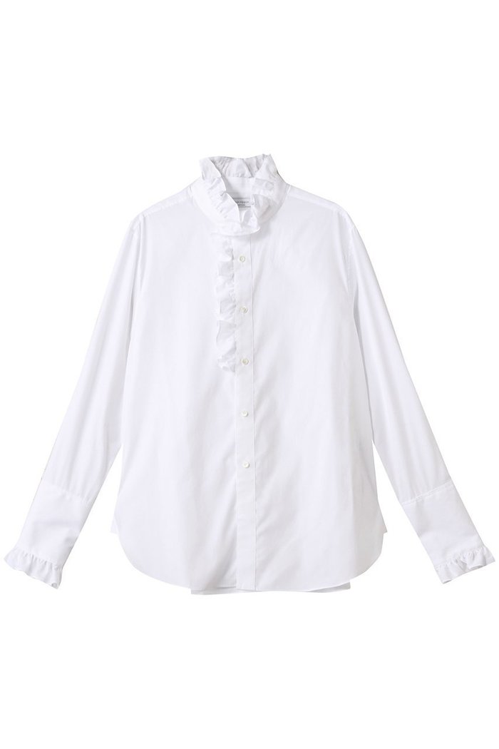 【ニアー ニッポン/near.nippon】のフリルシャツ インテリア・キッズ・メンズ・レディースファッション・服の通販 founy(ファニー) https://founy.com/ ファッション Fashion レディースファッション Fashion for Women トップス・カットソー Cut & Sew Tops シャツ・ブラウス・オフィスカジュアル Elegant Blouses & Button-Ups おすすめ Recommended / Our Picks なめらか Smooth, Silky Texture シルク Silk, 100% Silk ジャケット Jacket, Outerwear スリーブ Sleeve, Long Sleeve / Short Sleeve バランス Balance, Style Balance フリル Frill, Ruffle ブロード Broadcloth, Fine Cotton ロング Long, Long-Length エレガント 上品 Elegant |ID: prp329100004608826 ipo3291000000036150576