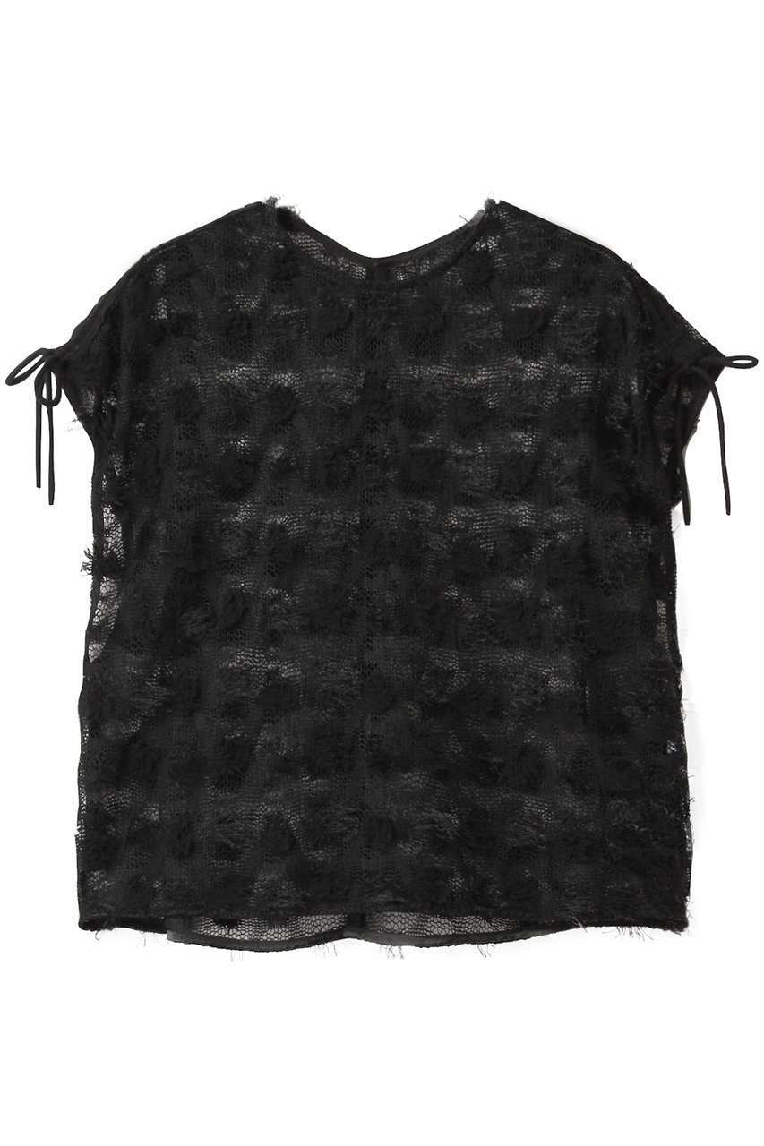 【ニアー ニッポン/near.nippon】のポップコーンレースドロスト トップス インテリア・キッズ・メンズ・レディースファッション・服の通販 founy(ファニー) 　ファッション　Fashion　レディースファッション　Fashion for Women　トップス・カットソー　Cut & Sew Tops　キャミソール&ノースリーブ　Camisoles & Sleeveless Tops　シャツ・ブラウス・オフィスカジュアル　Elegant Blouses & Button-Ups　ギャザー　Gathered, Ruffled　シアー　Sheer, See-Through　シンプル　Simple, Minimal　スリーブ　Sleeve, Long Sleeve / Short Sleeve　ノースリーブ　Sleeveless, No-Sleeve　フリル　Frill, Ruffle　フレンチ　French, French Style　ボトム　Bottoms, Lower Wear　ラウンド　Round, Round Neck　リラックス　Relax, Relaxed Fit　レース　Lace, Lace Fabric　ブラック|ID: prp329100004608828 ipo3291000000035136112