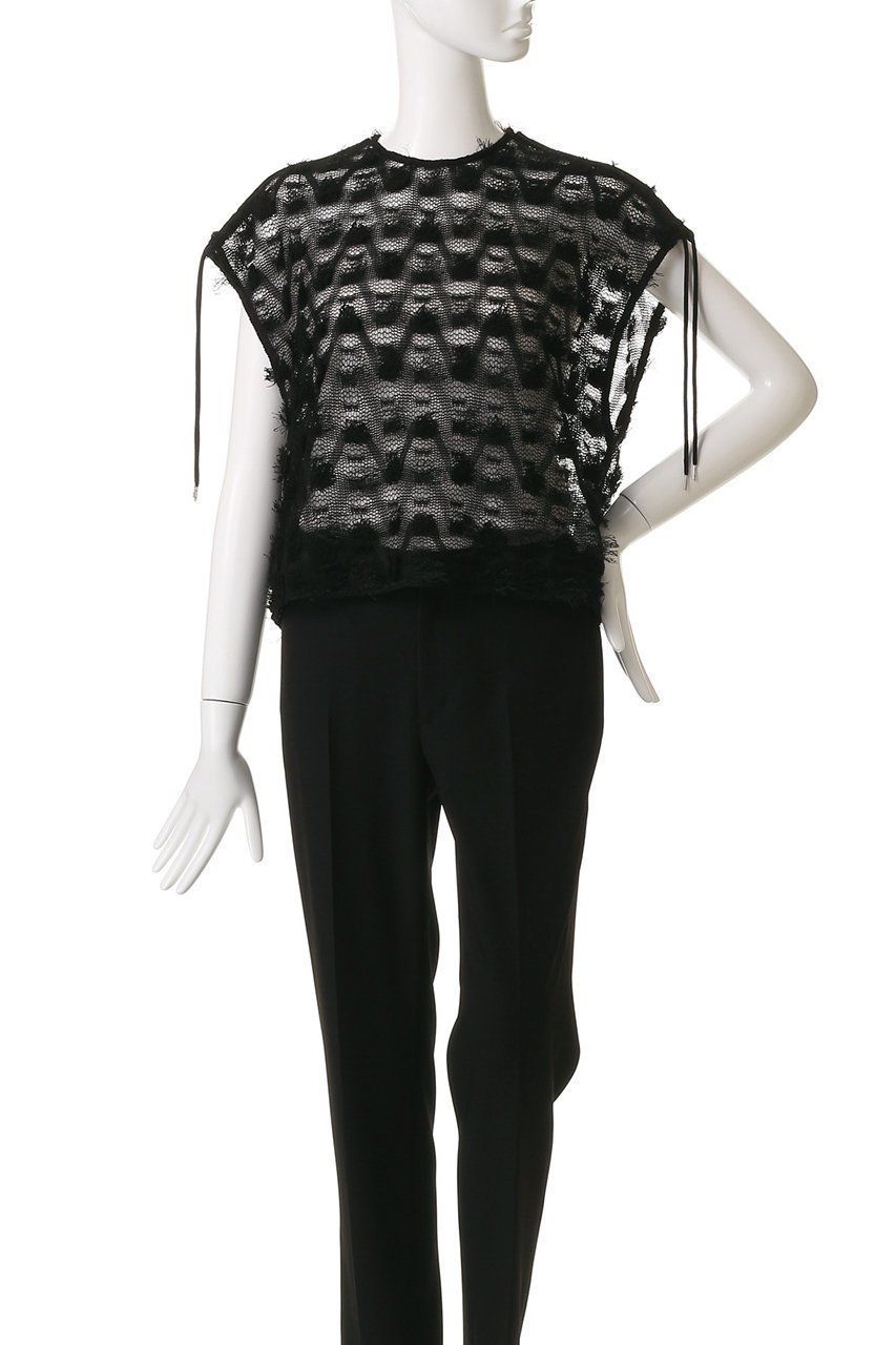 【ニアー ニッポン/near.nippon】のポップコーンレースドロスト トップス 人気、トレンドファッション・服の通販 founy(ファニー) 　ファッション　Fashion　レディースファッション　Fashion for Women　トップス・カットソー　Cut & Sew Tops　キャミソール&ノースリーブ　Camisoles & Sleeveless Tops　シャツ・ブラウス・オフィスカジュアル　Elegant Blouses & Button-Ups　ギャザー　Gathered, Ruffled　シアー　Sheer, See-Through　シンプル　Simple, Minimal　スリーブ　Sleeve, Long Sleeve / Short Sleeve　ノースリーブ　Sleeveless, No-Sleeve　フリル　Frill, Ruffle　フレンチ　French, French Style　ボトム　Bottoms, Lower Wear　ラウンド　Round, Round Neck　リラックス　Relax, Relaxed Fit　レース　Lace, Lace Fabric　other-7|ID: prp329100004608828 ipo3291000000035136123