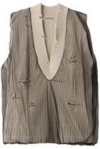 【プランク プロジェクト/PRANK PROJECT】のチュールギャザークラッシュニットベスト / Tulle Gathered Crushed Knit Vest IVR(アイボリー)|ID: prp329100004608829 ipo3291000000032950544