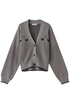 【メゾンスペシャル/MAISON SPECIAL】のHeart Jacquard Short Length Knit Cardigan/ハートジャガードショートニットカーディガン GRY(グレー)|ID: prp329100004608830 ipo3291000000032950560