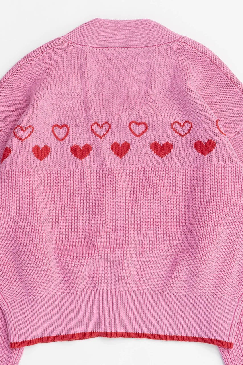 【メゾンスペシャル/MAISON SPECIAL】のHeart Jacquard Short Length Knit Cardigan/ハートジャガードショートニットカーディガン 人気、トレンドファッション・服の通販 founy(ファニー) 　ファッション　Fashion　レディースファッション　Fashion for Women　トップス・カットソー　Cut & Sew Tops　ニット　Knit Tops & Sweaters　カーディガン・羽織り　Layered Style Cardigans　アクリル　Acrylic Material　カーディガン　Cardigan, Knitwear　キャミソール　Camisole, Spaghetti Strap Top　コンパクト　Compact, Small Size　タンク　Tank Top, Sleeveless Top　チェーン　Chain, Chain Strap　モチーフ　Motif, Design Theme　羽織　Haori, Light Jacket　other-6|ID: prp329100004608830 ipo3291000000032950597