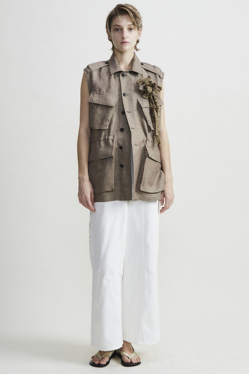 【カレンテージ/CURRENTAGE】のジレ 人気、トレンドファッション・服の通販 founy(ファニー) 　ファッション　Fashion　レディースファッション　Fashion for Women　アウター　Coat / Outerwear Collection　レディースジャケット・軽アウター　Jackets　エレガント 上品　Elegant　カットオフ　Cut-Off Design　クラシック　Classic, Timeless Style　ジャケット　Jacket, Outerwear　ベスト　Vest, Waistcoat　ミリタリー　Military, Army Style　モダン　Modern, Contemporary　リネン　Linen, Linen Fabric　ヴィンテージ　Vintage Style　other-7|ID: prp329100004608832 ipo3291000000032950667