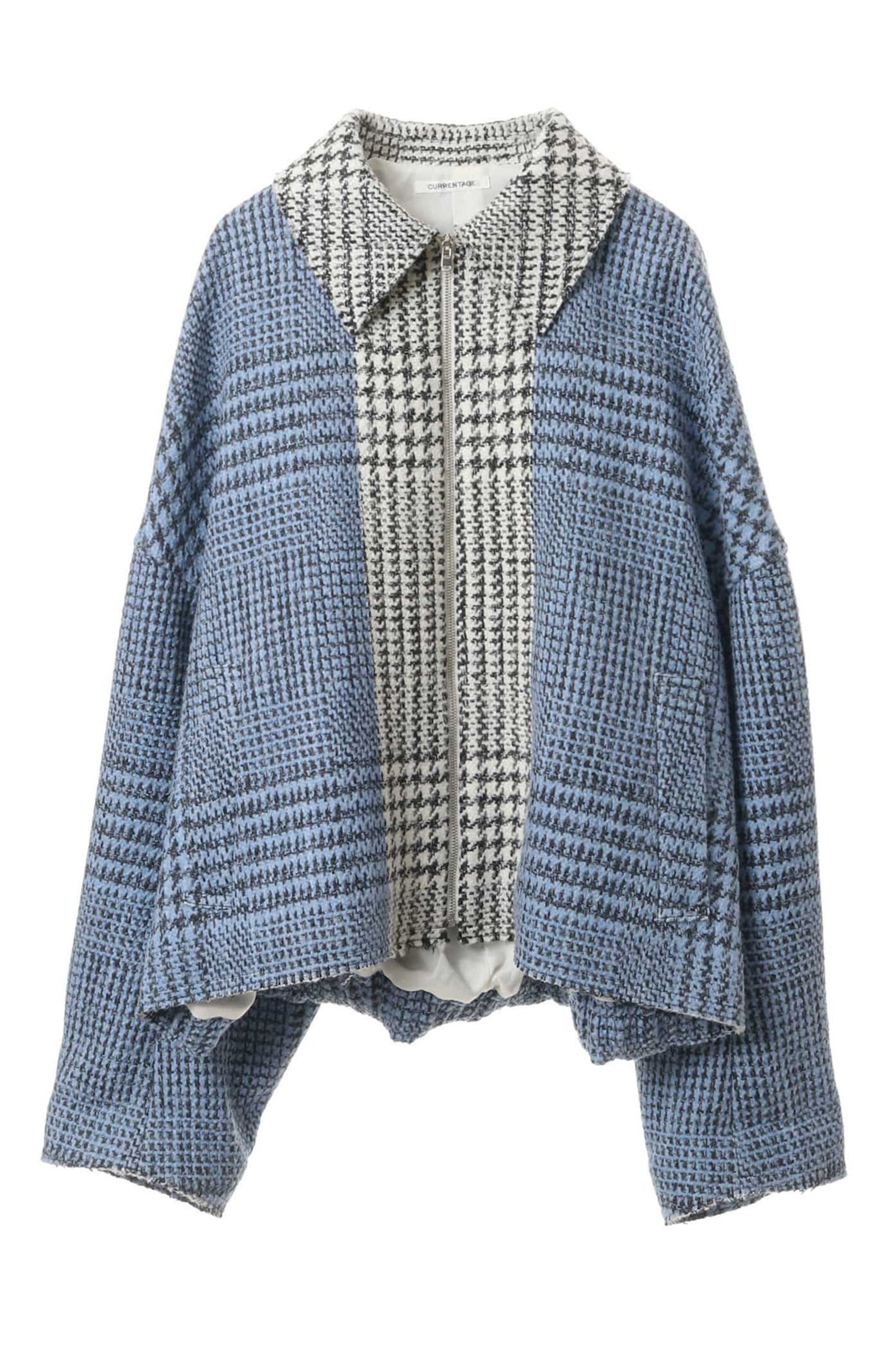 【マルティニーク/martinique】の【CURRENTAGE】Coated Tweedハリントンジャケット インテリア・キッズ・メンズ・レディースファッション・服の通販 founy(ファニー) 　ファッション　Fashion　レディースファッション　Fashion for Women　アウター　Coat / Outerwear Collection　コート・ロングコート・ピーコート　Long Coats, Peacoats & More　レディースジャケット・軽アウター　Jackets　クラシック　Classic, Timeless Style　クール　Cool, Chic　ショート　Short, Short Length　ジャケット　Jacket, Outerwear　スタンダード　Standard, Basic　スポーツ　Sports, Activewear　ツイード／ツィード　Choker, Choker Necklace　フロント　Front, Front Design　プリント　Print, Printed Pattern　モダン　Modern, Contemporary　ヴィンテージ　Vintage Style　サックス|ID: prp329100004608833 ipo3291000000032950699