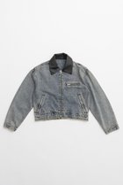 【プランク プロジェクト/PRANK PROJECT】のレザーカラーデニムブルゾン / Leather Collar Denim Blouson BLU(ブルー)|ID: prp329100004608835 ipo3291000000032950891