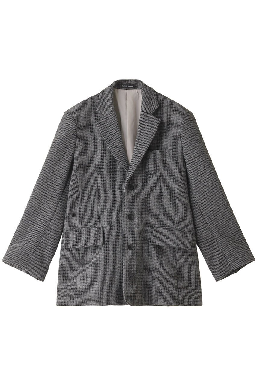 【メゾンスペシャル/MAISON SPECIAL】のClassic Tweed Jacket/クラシックツイードジャケット インテリア・キッズ・メンズ・レディースファッション・服の通販 founy(ファニー) 　ファッション　Fashion　レディースファッション　Fashion for Women　アウター　Coat / Outerwear Collection　レディースジャケット・軽アウター　Jackets　クラシック　Classic, Timeless Style　軽量　Lightweight, Ultra Light　シェイプ　Shape, Slim Fit　ジャケット　Jacket, Outerwear　セットアップ　Set-Up, Coordinated Outfit　チェック　Check, Plaid, Tartan　ツイード　Twill, Twill Weave　トレンド　Trend, Trending Now　モダン　Modern, Contemporary　モノトーン　Monotone, Black and White　おすすめ　Recommended / Our Picks　GRY(グレー)|ID: prp329100004608871 ipo3291000000034909682