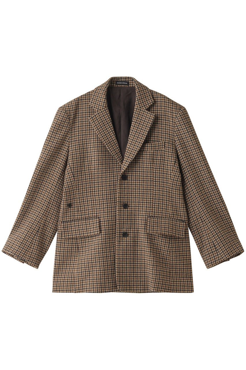 【メゾンスペシャル/MAISON SPECIAL】のClassic Tweed Jacket/クラシックツイードジャケット インテリア・キッズ・メンズ・レディースファッション・服の通販 founy(ファニー) 　ファッション　Fashion　レディースファッション　Fashion for Women　アウター　Coat / Outerwear Collection　レディースジャケット・軽アウター　Jackets　クラシック　Classic, Timeless Style　軽量　Lightweight, Ultra Light　シェイプ　Shape, Slim Fit　ジャケット　Jacket, Outerwear　セットアップ　Set-Up, Coordinated Outfit　チェック　Check, Plaid, Tartan　ツイード　Twill, Twill Weave　トレンド　Trend, Trending Now　モダン　Modern, Contemporary　モノトーン　Monotone, Black and White　おすすめ　Recommended / Our Picks　BGE(ベージュ)|ID: prp329100004608871 ipo3291000000034909684