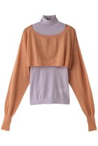 【マルティニーク/martinique】の【CURRENTAGE】タートルネック&クロップドトップレイヤーニット 人気、トレンドファッション・服の通販 founy(ファニー) ファッション Fashion レディースファッション Fashion for Women トップス・カットソー Cut & Sew Tops ニット Knit Tops & Sweaters カジュアルプルオーバー・ニットトップス Pullovers & Knit Tops / Casual Pullovers タートルネック・ハイネックトップス Turtlenecks & High-Neck Tops アメリカン American Style インナー Innerwear ショート Short, Short Length スリーブ Sleeve, Long Sleeve / Short Sleeve タートル Turtleneck, Turtle Collar タートルネック Turtleneck, High Neck thumbnail ラベンダーxサーモン|ID: prp329100004608872 ipo3291000000035042312