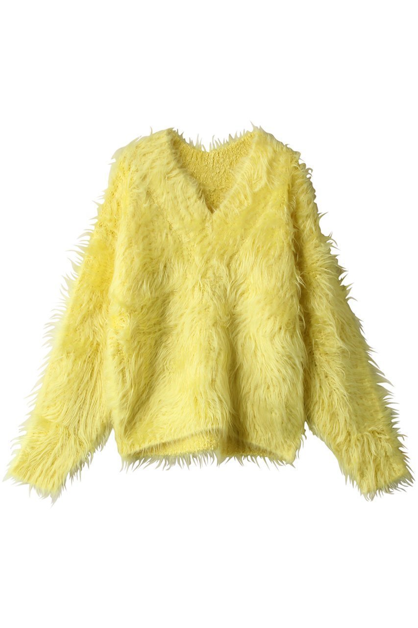 【メゾンスペシャル/MAISON SPECIAL】の2way V-neck Shaggy Knit Wear/2WAY Vネックシャギーニット インテリア・キッズ・メンズ・レディースファッション・服の通販 founy(ファニー) 　ファッション　Fashion　レディースファッション　Fashion for Women　トップス・カットソー　Cut & Sew Tops　ニット　Knit Tops & Sweaters　カジュアルプルオーバー・ニットトップス　Pullovers & Knit Tops / Casual Pullovers　Vネックトップス　V-Neck Tops / V-Cut Neckline Shirts　インナー　Innerwear　今季　This Season, Current Season　デコルテ　Décolleté, Neckline　YEL(イエロー)|ID: prp329100004608874 ipo3291000000032952493