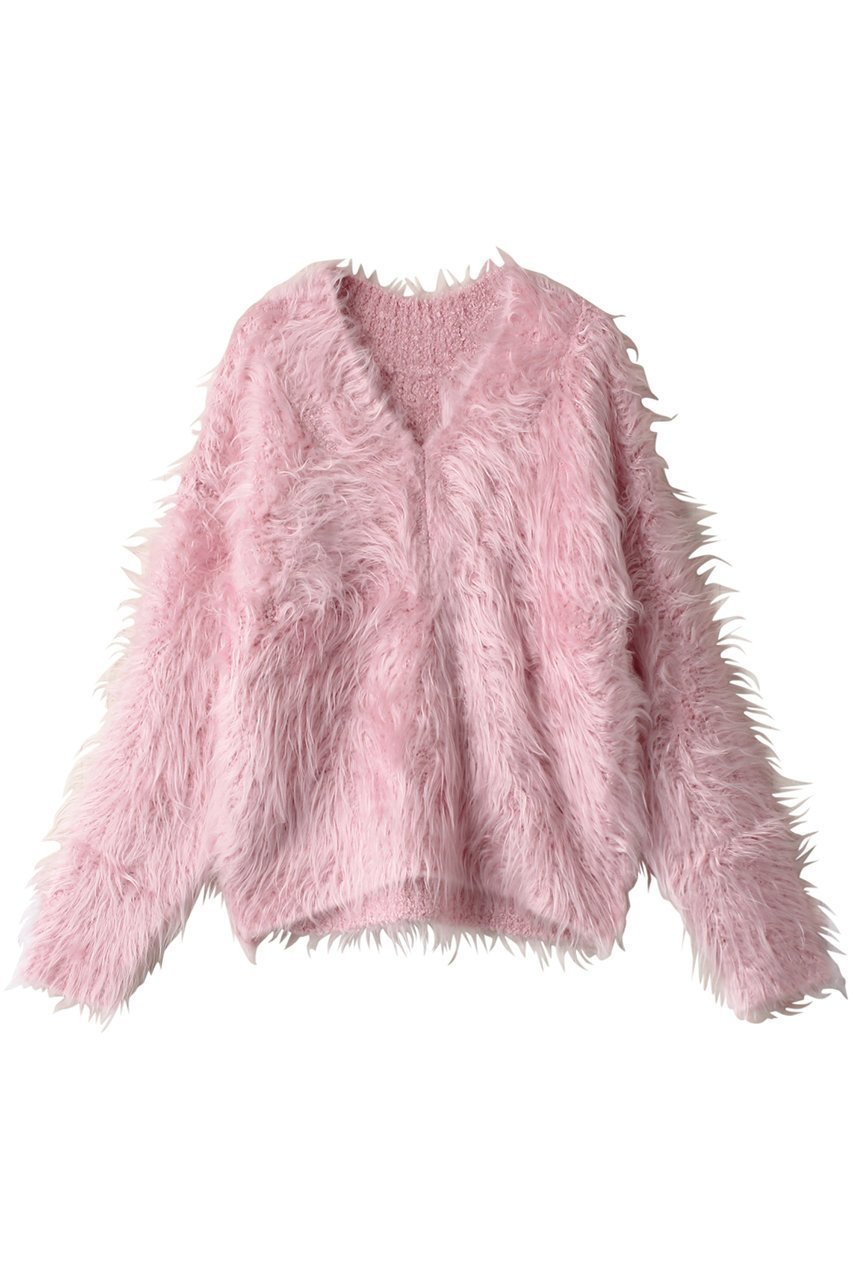 【メゾンスペシャル/MAISON SPECIAL】の2way V-neck Shaggy Knit Wear/2WAY Vネックシャギーニット インテリア・キッズ・メンズ・レディースファッション・服の通販 founy(ファニー) 　ファッション　Fashion　レディースファッション　Fashion for Women　トップス・カットソー　Cut & Sew Tops　ニット　Knit Tops & Sweaters　カジュアルプルオーバー・ニットトップス　Pullovers & Knit Tops / Casual Pullovers　Vネックトップス　V-Neck Tops / V-Cut Neckline Shirts　インナー　Innerwear　今季　This Season, Current Season　デコルテ　Décolleté, Neckline　PNK(ピンク)|ID: prp329100004608874 ipo3291000000032952503