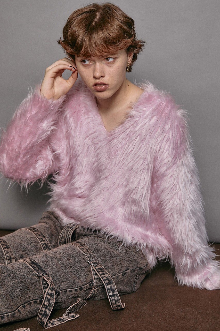 【メゾンスペシャル/MAISON SPECIAL】の2way V-neck Shaggy Knit Wear/2WAY Vネックシャギーニット 人気、トレンドファッション・服の通販 founy(ファニー) 　ファッション　Fashion　レディースファッション　Fashion for Women　トップス・カットソー　Cut & Sew Tops　ニット　Knit Tops & Sweaters　カジュアルプルオーバー・ニットトップス　Pullovers & Knit Tops / Casual Pullovers　Vネックトップス　V-Neck Tops / V-Cut Neckline Shirts　インナー　Innerwear　今季　This Season, Current Season　デコルテ　Décolleté, Neckline　other-6|ID: prp329100004608874 ipo3291000000032952524