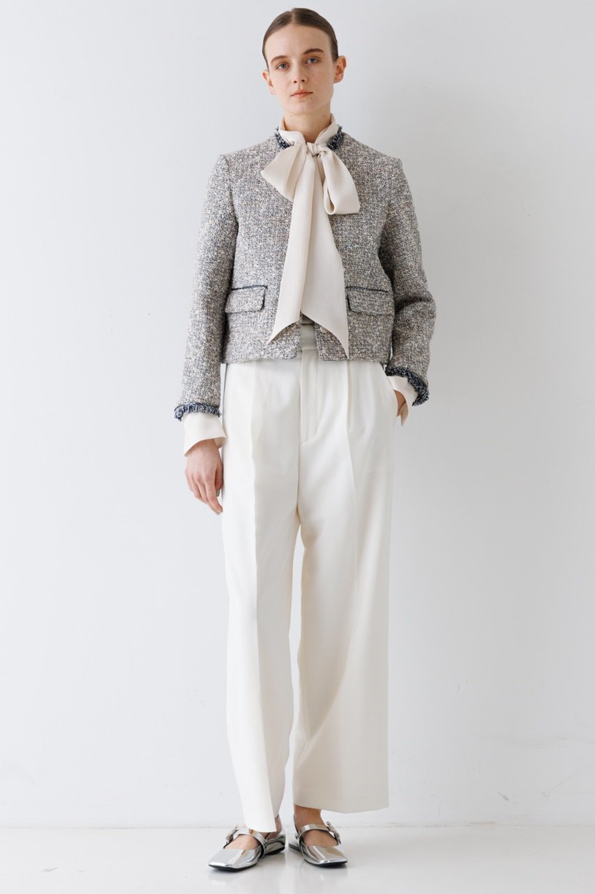 【デザイン ワークス/DESIGN WORKS】のファンシーツィードジャケット 人気、トレンドファッション・服の通販 founy(ファニー) 　ファッション　Fashion　レディースファッション　Fashion for Women　アウター　Coat / Outerwear Collection　レディースジャケット・軽アウター　Jackets　オケージョン　Occasion Wear　ジャケット　Jacket, Outerwear　チェーン　Chain, Chain Strap　ツイード　Twill, Twill Weave　デニム　Denim, Jeans Material　ボトム　Bottoms, Lower Wear　ポケット　Pocket, Pocket Detail　ラベンダー　Lavender　春　Spring　other-6|ID: prp329100004608875 ipo3291000000032952595
