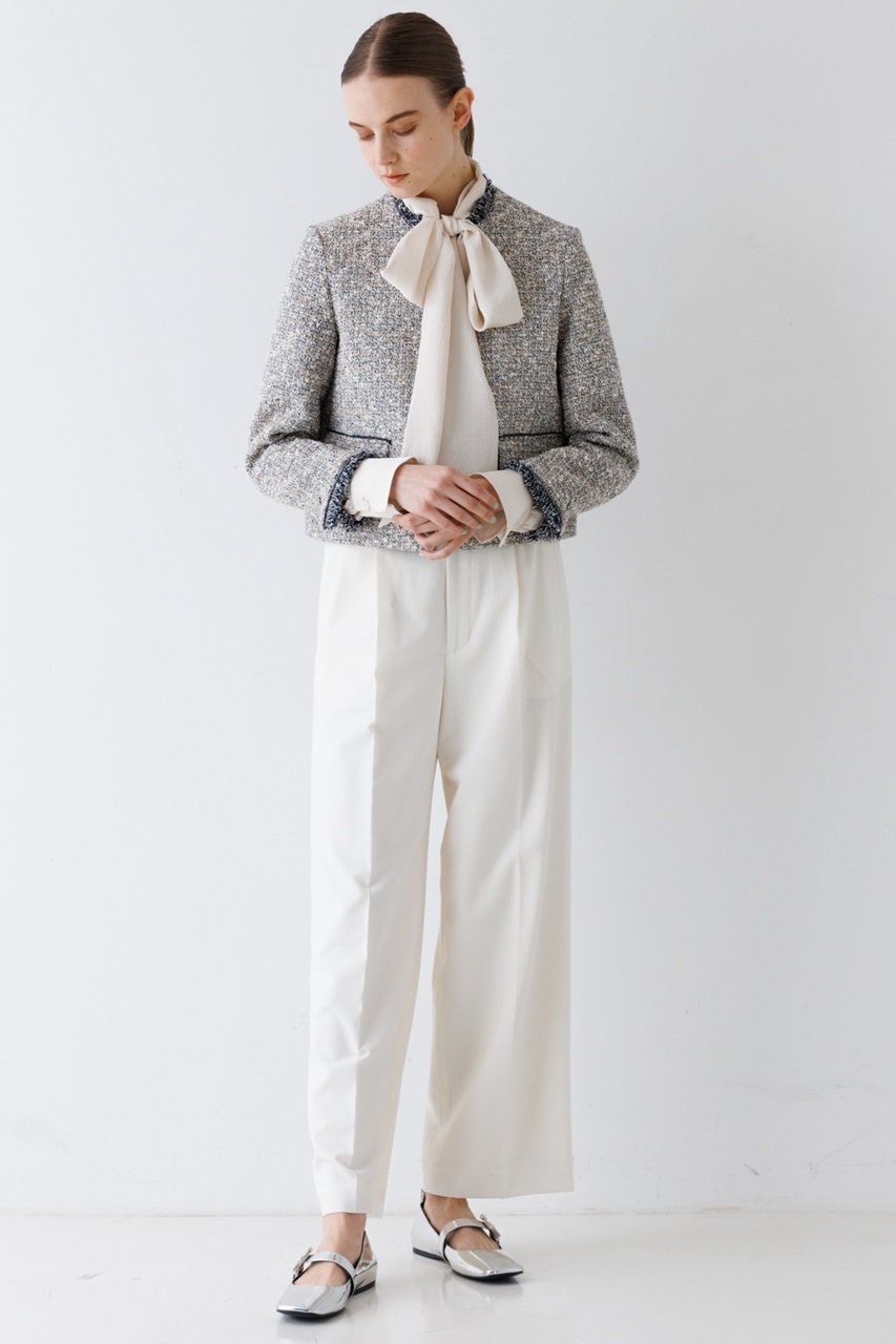 【デザイン ワークス/DESIGN WORKS】のファンシーツィードジャケット 人気、トレンドファッション・服の通販 founy(ファニー) 　ファッション　Fashion　レディースファッション　Fashion for Women　アウター　Coat / Outerwear Collection　レディースジャケット・軽アウター　Jackets　オケージョン　Occasion Wear　ジャケット　Jacket, Outerwear　チェーン　Chain, Chain Strap　ツイード　Twill, Twill Weave　デニム　Denim, Jeans Material　ボトム　Bottoms, Lower Wear　ポケット　Pocket, Pocket Detail　ラベンダー　Lavender　春　Spring　other-7|ID: prp329100004608875 ipo3291000000032952599