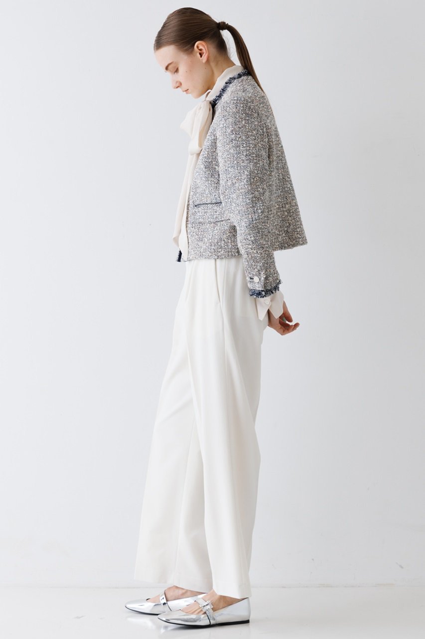 【デザイン ワークス/DESIGN WORKS】のファンシーツィードジャケット 人気、トレンドファッション・服の通販 founy(ファニー) 　ファッション　Fashion　レディースファッション　Fashion for Women　アウター　Coat / Outerwear Collection　レディースジャケット・軽アウター　Jackets　オケージョン　Occasion Wear　ジャケット　Jacket, Outerwear　チェーン　Chain, Chain Strap　ツイード　Twill, Twill Weave　デニム　Denim, Jeans Material　ボトム　Bottoms, Lower Wear　ポケット　Pocket, Pocket Detail　ラベンダー　Lavender　春　Spring　other-8|ID: prp329100004608875 ipo3291000000034956240