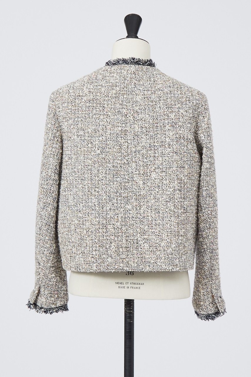 【デザイン ワークス/DESIGN WORKS】のファンシーツィードジャケット 人気、トレンドファッション・服の通販 founy(ファニー) 　ファッション　Fashion　レディースファッション　Fashion for Women　アウター　Coat / Outerwear Collection　レディースジャケット・軽アウター　Jackets　オケージョン　Occasion Wear　ジャケット　Jacket, Outerwear　チェーン　Chain, Chain Strap　ツイード　Twill, Twill Weave　デニム　Denim, Jeans Material　ボトム　Bottoms, Lower Wear　ポケット　Pocket, Pocket Detail　ラベンダー　Lavender　春　Spring　other-3|ID: prp329100004608875 ipo3291000000035551906