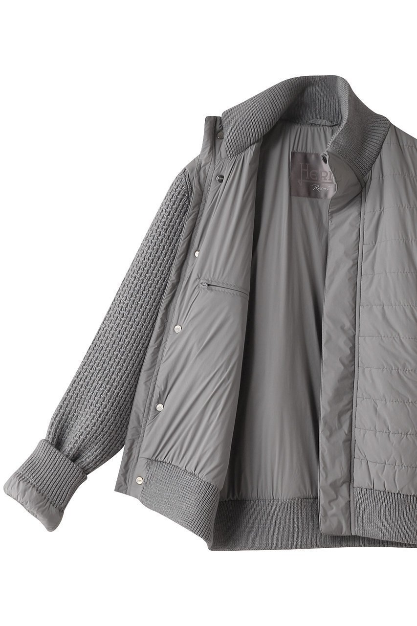 【ヘルノ/HERNO / MEN】の【MEN】ニットコンビ中綿ブルゾン 人気、トレンドファッション・服の通販 founy(ファニー) 　ファッション　Fashion　メンズファッション　Fashion for Men　コンビ　Combo, Combination Style　ジャケット　Jacket, Outerwear　スタイリッシュ　Stylish, Fashionable　スリーブ　Sleeve, Long Sleeve / Short Sleeve　バランス　Balance, Style Balance　ブルゾン　Blouson, Bomber Jacket　other-6|ID: prp329100004608880 ipo3291000000032952742