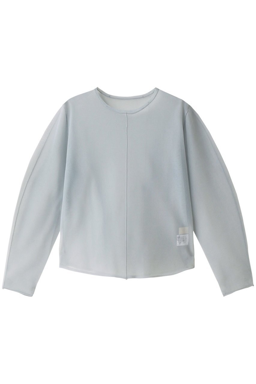 【マリリンムーン/MARILYN MOON】のシャインシアーニットトップ インテリア・キッズ・メンズ・レディースファッション・服の通販 founy(ファニー) 　ファッション　Fashion　レディースファッション　Fashion for Women　トップス・カットソー　Cut & Sew Tops　ニット　Knit Tops & Sweaters　カジュアルプルオーバー・ニットトップス　Pullovers & Knit Tops / Casual Pullovers　インナー　Innerwear　コクーン　Cocoon, Cocoon Silhouette　シアー　Sheer, See-Through　シンプル　Simple, Minimal　夏　Summer　春　Spring　S/S・春夏　SS, Spring/Summer, Warm Season　アイスブルー|ID: prp329100004608881 ipo3291000000032952754