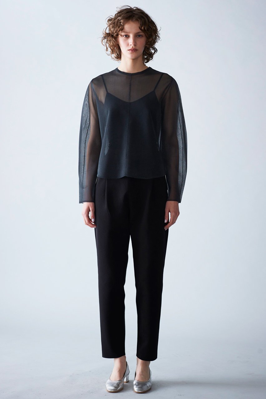 【マリリンムーン/MARILYN MOON】のシャインシアーニットトップ 人気、トレンドファッション・服の通販 founy(ファニー) 　ファッション　Fashion　レディースファッション　Fashion for Women　トップス・カットソー　Cut & Sew Tops　ニット　Knit Tops & Sweaters　カジュアルプルオーバー・ニットトップス　Pullovers & Knit Tops / Casual Pullovers　インナー　Innerwear　コクーン　Cocoon, Cocoon Silhouette　シアー　Sheer, See-Through　シンプル　Simple, Minimal　夏　Summer　春　Spring　S/S・春夏　SS, Spring/Summer, Warm Season　other-7|ID: prp329100004608881 ipo3291000000034957513