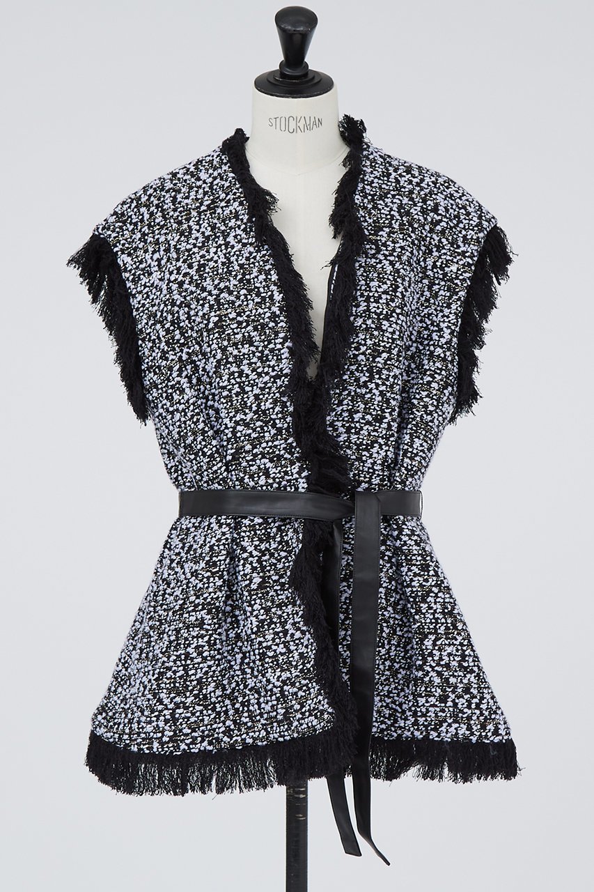 【デザイン ワークス/DESIGN WORKS】の【BEAUVET】カラーツイードベスト インテリア・キッズ・メンズ・レディースファッション・服の通販 founy(ファニー) 　ファッション　Fashion　レディースファッション　Fashion for Women　アウター　Coat / Outerwear Collection　レディースジャケット・軽アウター　Jackets　ジャケット　Jacket, Outerwear　ツイード　Twill, Twill Weave　フランス　France, French　ベスト　Vest, Waistcoat　ラベンダー　Lavender　ラベンダー|ID: prp329100004608883 ipo3291000000034956841