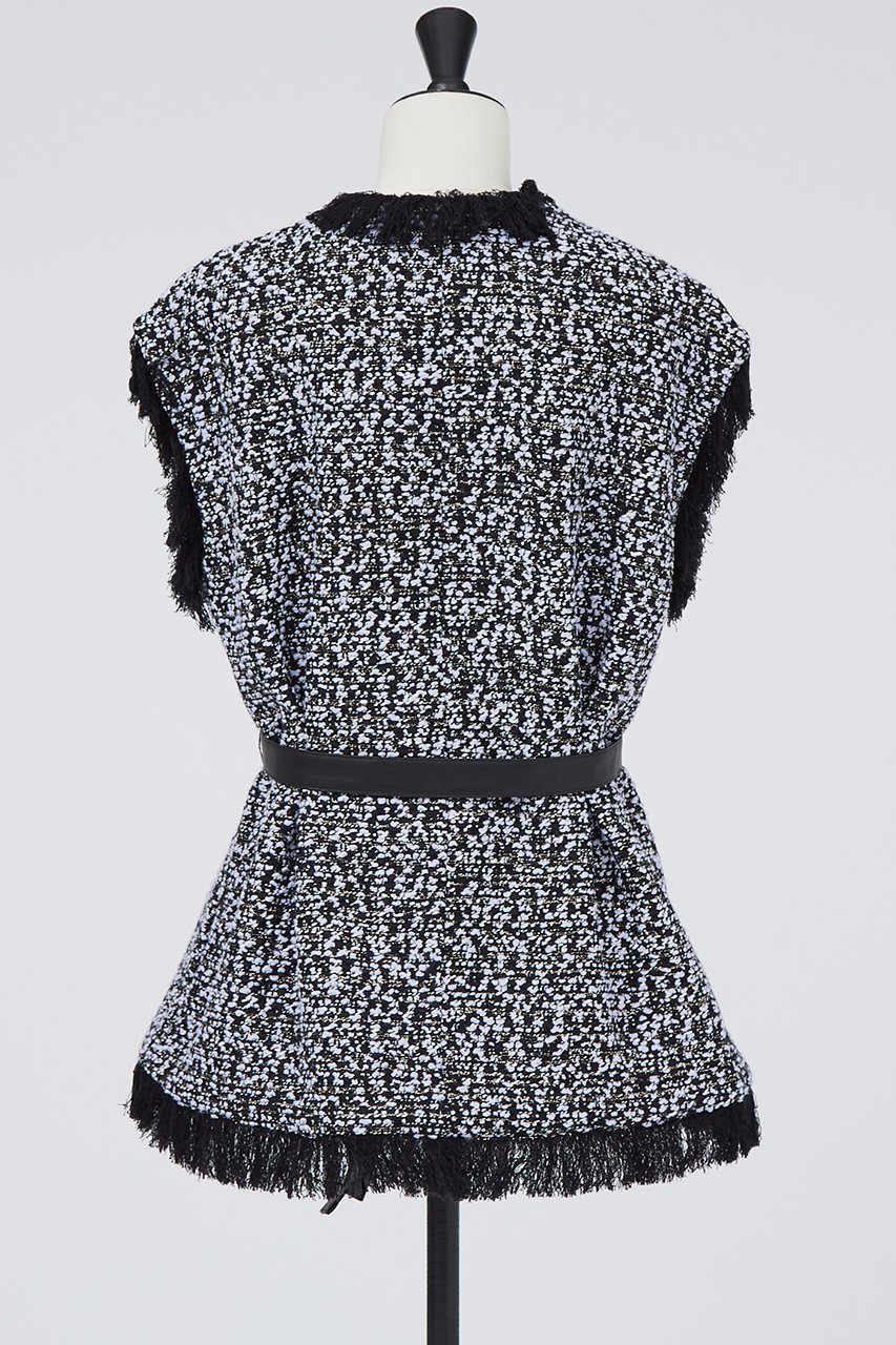 【デザイン ワークス/DESIGN WORKS】の【BEAUVET】カラーツイードベスト 人気、トレンドファッション・服の通販 founy(ファニー) 　ファッション　Fashion　レディースファッション　Fashion for Women　アウター　Coat / Outerwear Collection　レディースジャケット・軽アウター　Jackets　ジャケット　Jacket, Outerwear　ツイード　Twill, Twill Weave　フランス　France, French　ベスト　Vest, Waistcoat　ラベンダー　Lavender　other-3|ID: prp329100004608883 ipo3291000000034956845